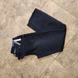 Talbots Slim Straight Ankle Jeans Size 4 Black Heather